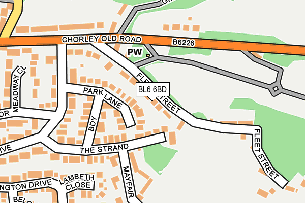 BL6 6BD map - OS OpenMap – Local (Ordnance Survey) BL6 6BD map - OS OpenMap – Local (Ordnance Survey)