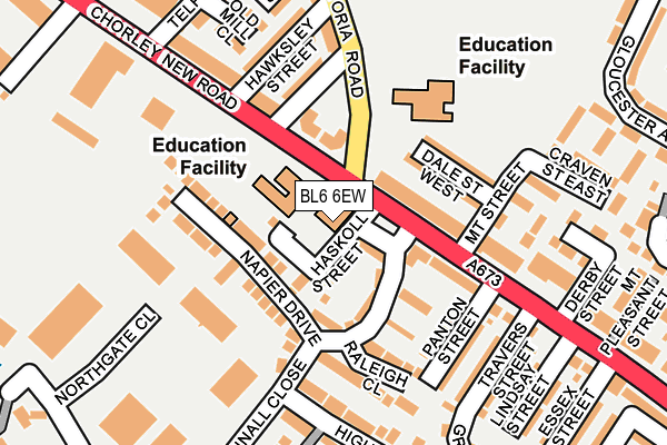 BL6 6EW map - OS OpenMap – Local (Ordnance Survey) BL6 6EW map - OS OpenMap – Local (Ordnance Survey)