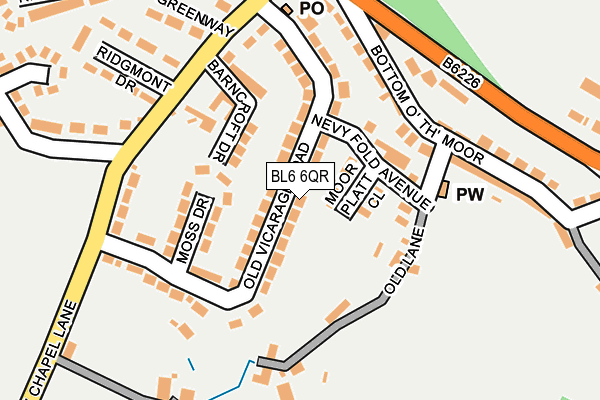 BL6 6QR map - OS OpenMap – Local (Ordnance Survey) BL6 6QR map - OS OpenMap – Local (Ordnance Survey)