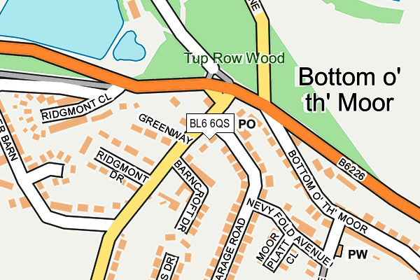 BL6 6QS map - OS OpenMap – Local (Ordnance Survey) BL6 6QS map - OS OpenMap – Local (Ordnance Survey)