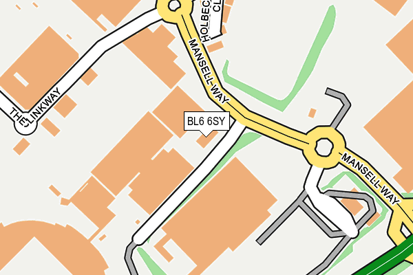 BL6 6SY map - OS OpenMap – Local (Ordnance Survey)