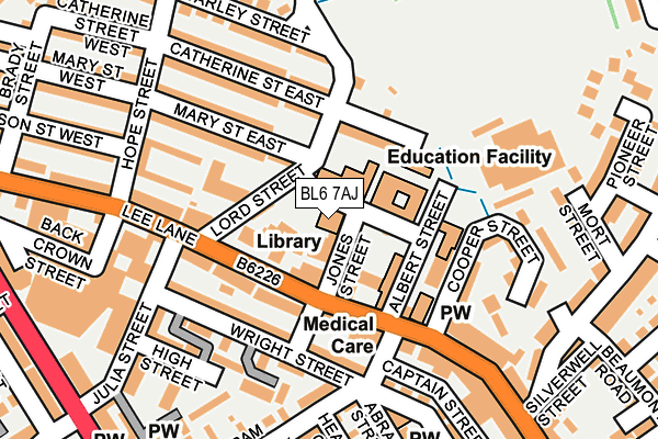 BL6 7AJ map - OS OpenMap – Local (Ordnance Survey) BL6 7AJ map - OS OpenMap – Local (Ordnance Survey)