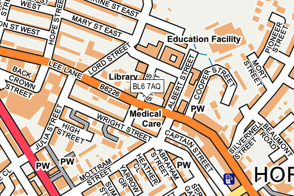 BL6 7AQ map - OS OpenMap – Local (Ordnance Survey) BL6 7AQ map - OS OpenMap – Local (Ordnance Survey)