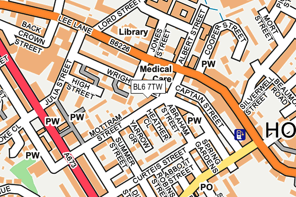BL6 7TW map - OS OpenMap – Local (Ordnance Survey) BL6 7TW map - OS OpenMap – Local (Ordnance Survey)