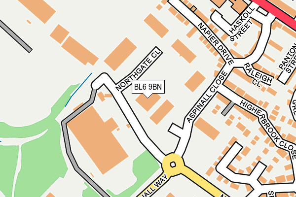 BL6 9BN map - OS OpenMap – Local (Ordnance Survey) BL6 9BN map - OS OpenMap – Local (Ordnance Survey)