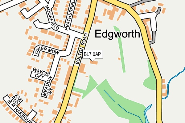 BL7 0AP map - OS OpenMap – Local (Ordnance Survey) BL7 0AP map - OS OpenMap – Local (Ordnance Survey)