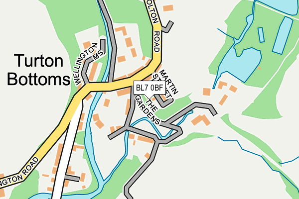 BL7 0BF map - OS OpenMap – Local (Ordnance Survey) BL7 0BF map - OS OpenMap – Local (Ordnance Survey)