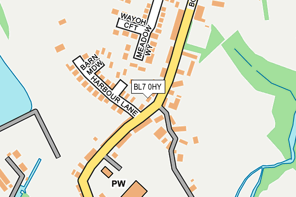 BL7 0HY map - OS OpenMap – Local (Ordnance Survey) BL7 0HY map - OS OpenMap – Local (Ordnance Survey)