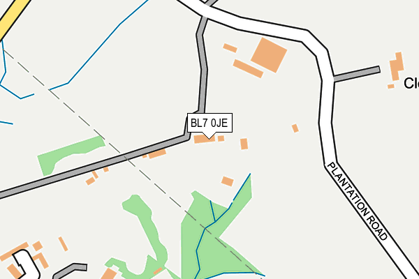 BL7 0JE map - OS OpenMap – Local (Ordnance Survey) BL7 0JE map - OS OpenMap – Local (Ordnance Survey)