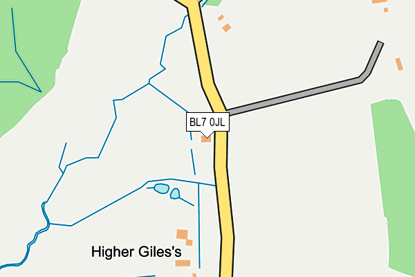 BL7 0JL map - OS OpenMap – Local (Ordnance Survey) BL7 0JL map - OS OpenMap – Local (Ordnance Survey)