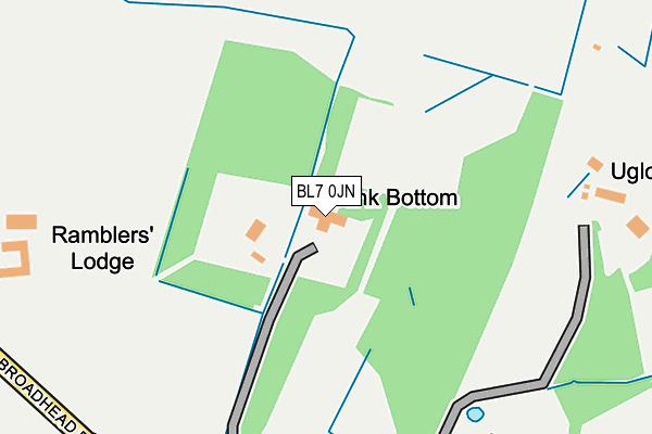 BL7 0JN map - OS OpenMap – Local (Ordnance Survey) BL7 0JN map - OS OpenMap – Local (Ordnance Survey)