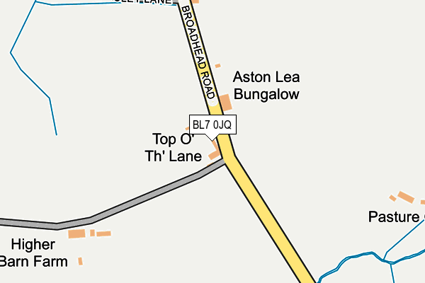 BL7 0JQ map - OS OpenMap – Local (Ordnance Survey) BL7 0JQ map - OS OpenMap – Local (Ordnance Survey)