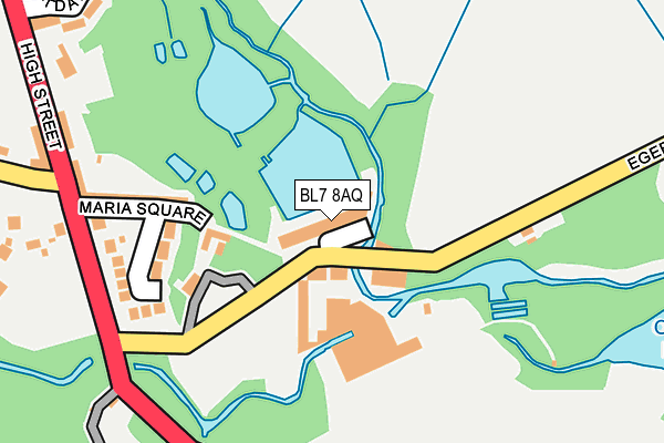 BL7 8AQ map - OS OpenMap – Local (Ordnance Survey) BL7 8AQ map - OS OpenMap – Local (Ordnance Survey)