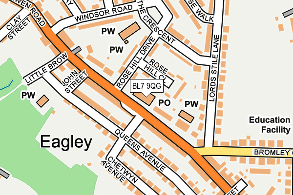 BL7 9QG map - OS OpenMap – Local (Ordnance Survey) BL7 9QG map - OS OpenMap – Local (Ordnance Survey)