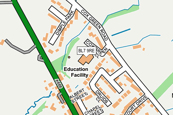 BL7 9RE map - OS OpenMap – Local (Ordnance Survey) BL7 9RE map - OS OpenMap – Local (Ordnance Survey)