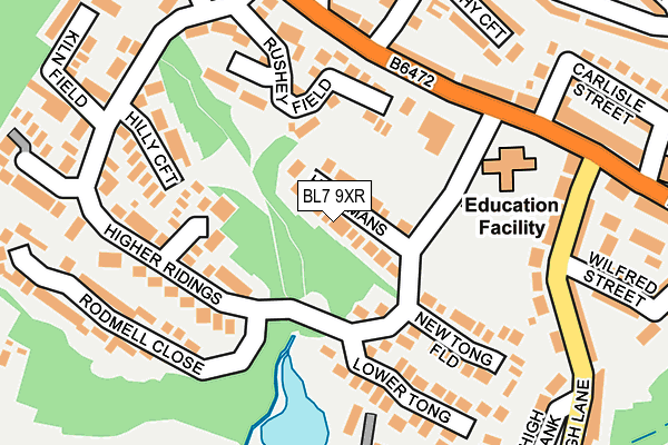 BL7 9XR map - OS OpenMap – Local (Ordnance Survey) BL7 9XR map - OS OpenMap – Local (Ordnance Survey)