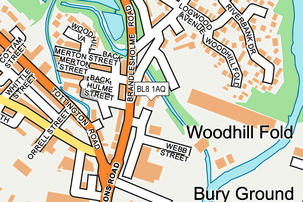 BL8 1AQ map - OS OpenMap – Local (Ordnance Survey) BL8 1AQ map - OS OpenMap – Local (Ordnance Survey)