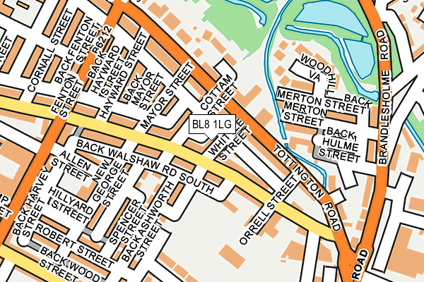BL8 1LG map - OS OpenMap – Local (Ordnance Survey) BL8 1LG map - OS OpenMap – Local (Ordnance Survey)