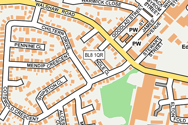 BL8 1QR map - OS OpenMap – Local (Ordnance Survey) BL8 1QR map - OS OpenMap – Local (Ordnance Survey)