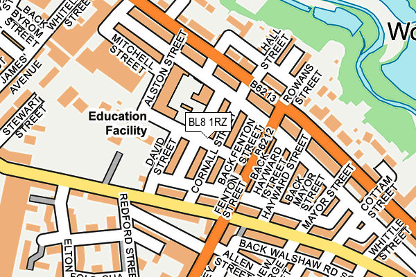 BL8 1RZ map - OS OpenMap – Local (Ordnance Survey) BL8 1RZ map - OS OpenMap – Local (Ordnance Survey)