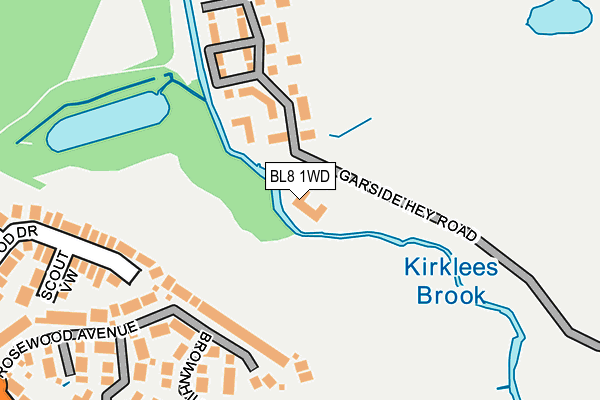 BL8 1WD map - OS OpenMap – Local (Ordnance Survey) BL8 1WD map - OS OpenMap – Local (Ordnance Survey)