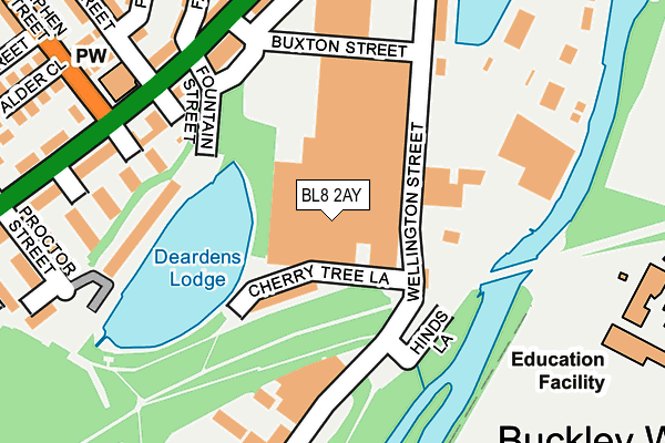 BL8 2AY map - OS OpenMap – Local (Ordnance Survey) BL8 2AY map - OS OpenMap – Local (Ordnance Survey)