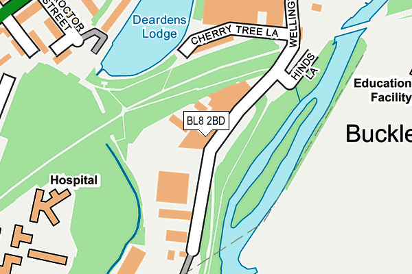 BL8 2BD map - OS OpenMap – Local (Ordnance Survey) BL8 2BD map - OS OpenMap – Local (Ordnance Survey)