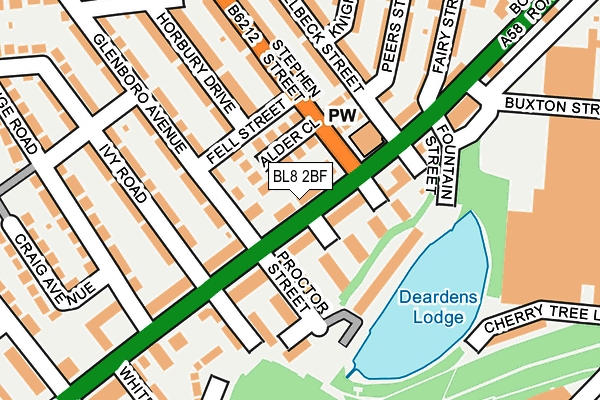 BL8 2BF map - OS OpenMap – Local (Ordnance Survey) BL8 2BF map - OS OpenMap – Local (Ordnance Survey)