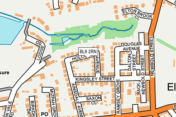 BL8 2RN map - OS OpenMap – Local (Ordnance Survey) BL8 2RN map - OS OpenMap – Local (Ordnance Survey)