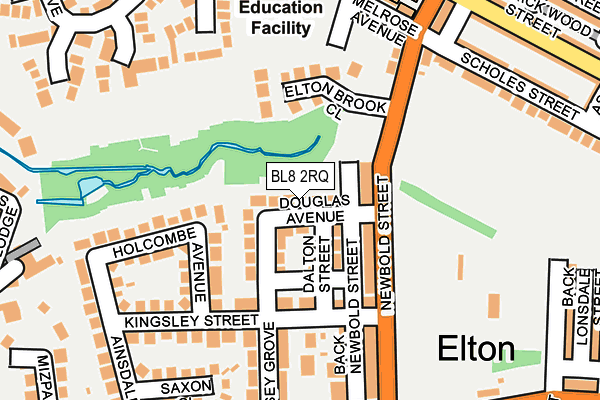 BL8 2RQ map - OS OpenMap – Local (Ordnance Survey)