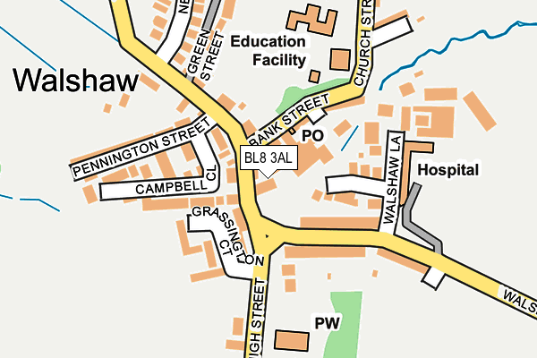 BL8 3AL map - OS OpenMap – Local (Ordnance Survey) BL8 3AL map - OS OpenMap – Local (Ordnance Survey)