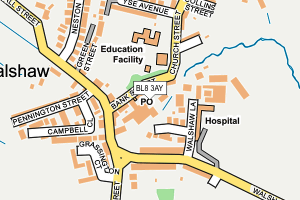 BL8 3AY map - OS OpenMap – Local (Ordnance Survey) BL8 3AY map - OS OpenMap – Local (Ordnance Survey)