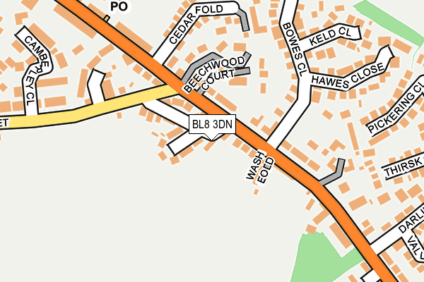 BL8 3DN map - OS OpenMap – Local (Ordnance Survey) BL8 3DN map - OS OpenMap – Local (Ordnance Survey)