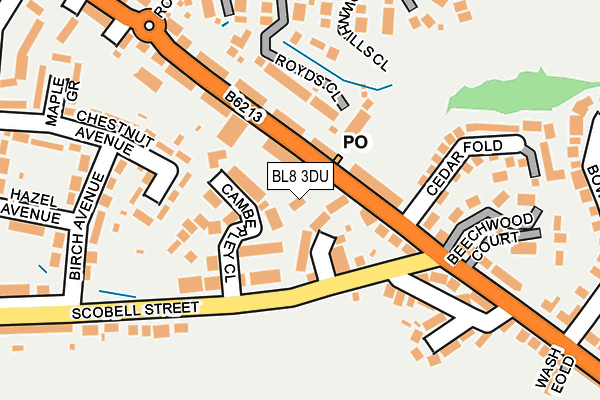 BL8 3DU map - OS OpenMap – Local (Ordnance Survey) BL8 3DU map - OS OpenMap – Local (Ordnance Survey)