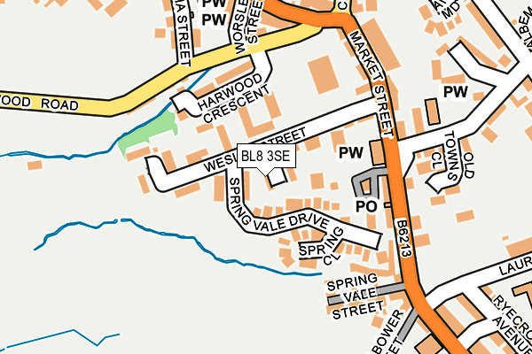 BL8 3SE map - OS OpenMap – Local (Ordnance Survey) BL8 3SE map - OS OpenMap – Local (Ordnance Survey)