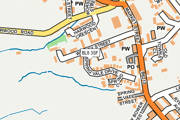 BL8 3SF map - OS OpenMap – Local (Ordnance Survey) BL8 3SF map - OS OpenMap – Local (Ordnance Survey)