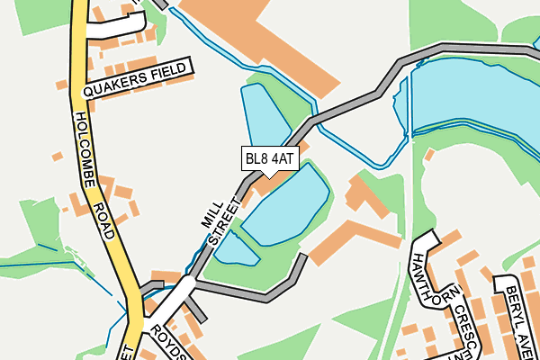 BL8 4AT map - OS OpenMap – Local (Ordnance Survey)