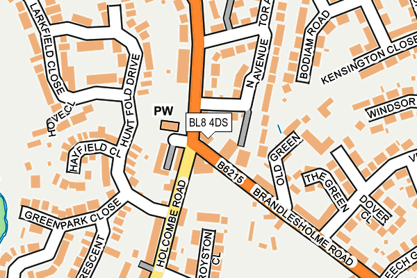 BL8 4DS map - OS OpenMap – Local (Ordnance Survey) BL8 4DS map - OS OpenMap – Local (Ordnance Survey)