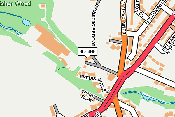 BL8 4NE map - OS OpenMap – Local (Ordnance Survey) BL8 4NE map - OS OpenMap – Local (Ordnance Survey)
