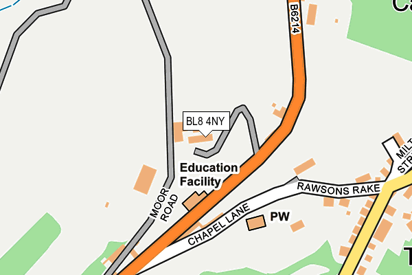 BL8 4NY map - OS OpenMap – Local (Ordnance Survey) BL8 4NY map - OS OpenMap – Local (Ordnance Survey)