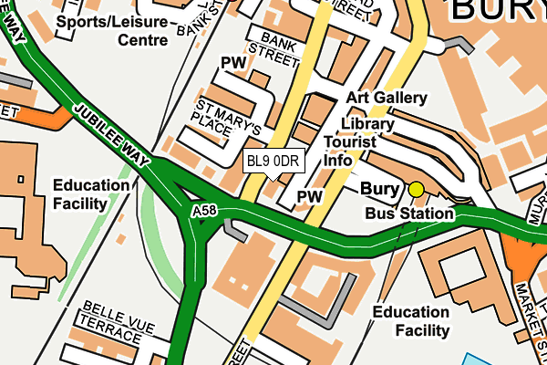 BL9 0DR map - OS OpenMap – Local (Ordnance Survey) BL9 0DR map - OS OpenMap – Local (Ordnance Survey)
