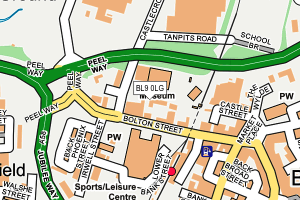 BL9 0LG map - OS OpenMap – Local (Ordnance Survey) BL9 0LG map - OS OpenMap – Local (Ordnance Survey)