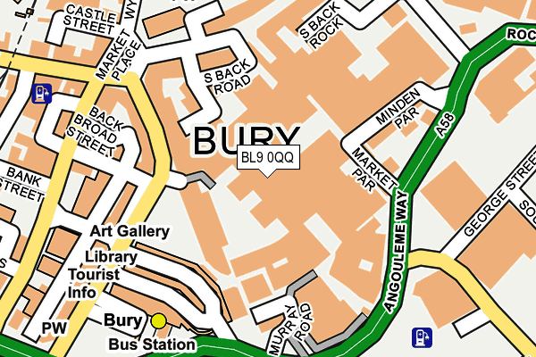 BL9 0QQ map - OS OpenMap – Local (Ordnance Survey) BL9 0QQ map - OS OpenMap – Local (Ordnance Survey)