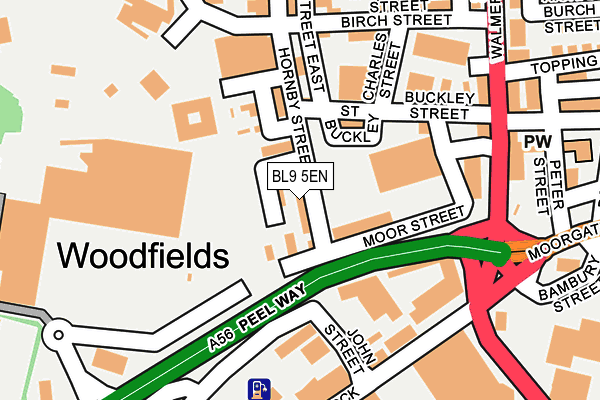 BL9 5EN map - OS OpenMap – Local (Ordnance Survey)