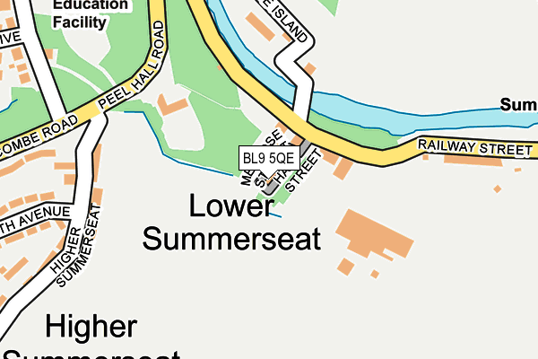 BL9 5QE map - OS OpenMap – Local (Ordnance Survey) BL9 5QE map - OS OpenMap – Local (Ordnance Survey)