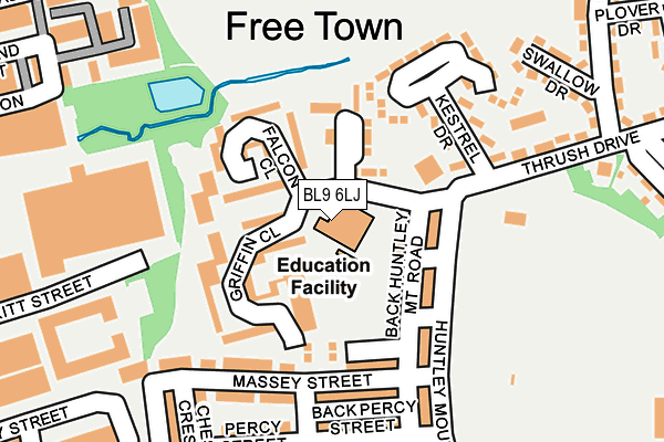 BL9 6LJ map - OS OpenMap – Local (Ordnance Survey)