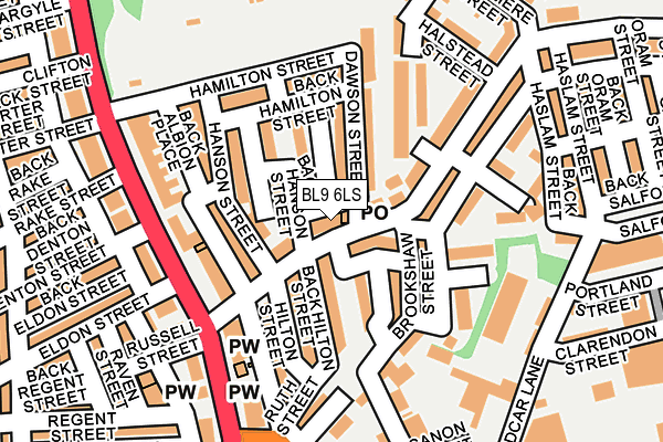 BL9 6LS map - OS OpenMap – Local (Ordnance Survey) BL9 6LS map - OS OpenMap – Local (Ordnance Survey)