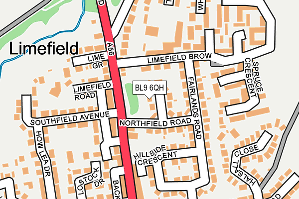 BL9 6QH map - OS OpenMap – Local (Ordnance Survey) BL9 6QH map - OS OpenMap – Local (Ordnance Survey)
