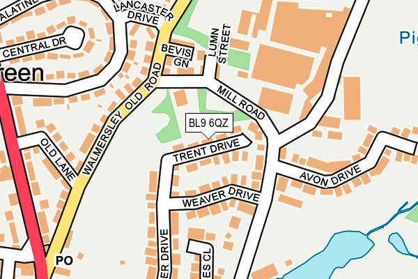 BL9 6QZ map - OS OpenMap – Local (Ordnance Survey) BL9 6QZ map - OS OpenMap – Local (Ordnance Survey)