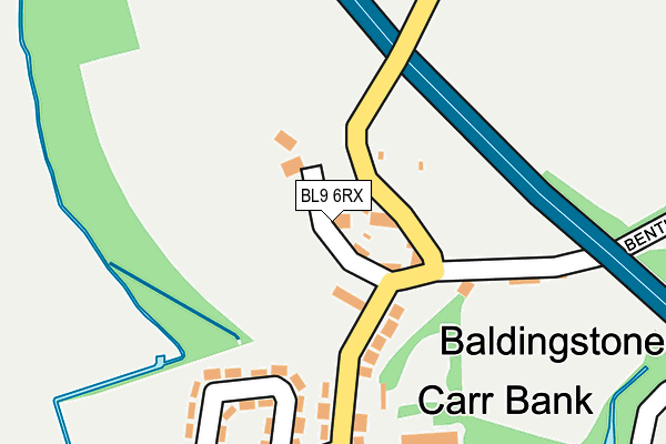 BL9 6RX map - OS OpenMap – Local (Ordnance Survey) BL9 6RX map - OS OpenMap – Local (Ordnance Survey)